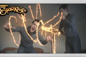 Kinect Fun Labs: Kinect Sparkler Screenshot