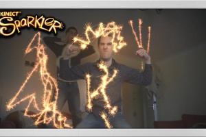 Kinect Fun Labs: Kinect Sparkler Screenshot
