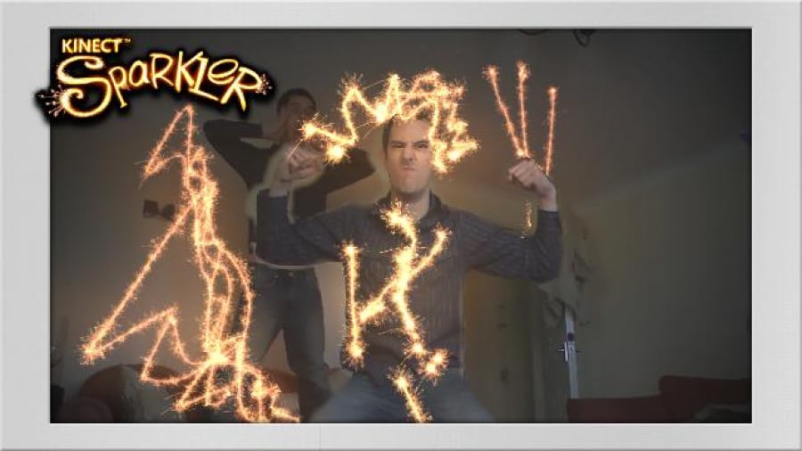 Kinect Fun Labs: Kinect Sparkler Review - Screenshot 1 of 2